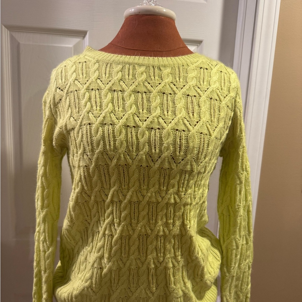 Forever 21 S Light Green Textured Knit Sweater